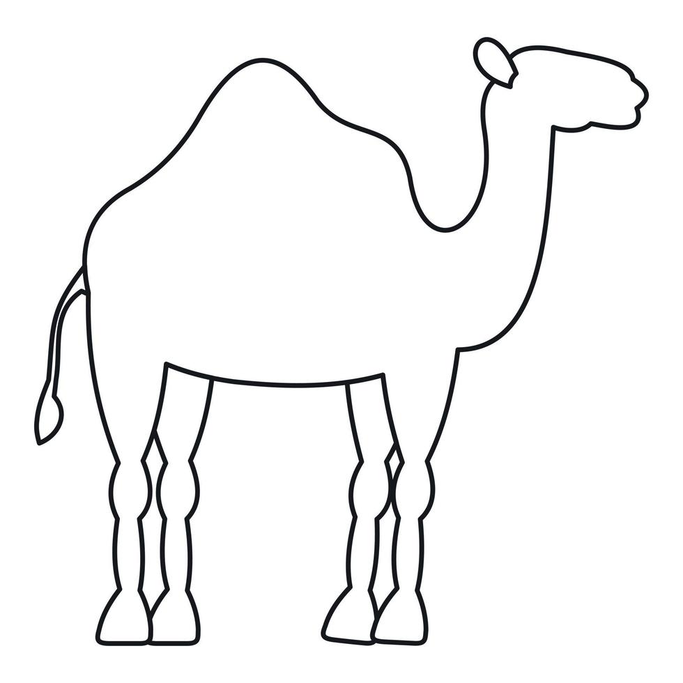 dromedaris kameel icoon, gemakkelijk stijl vector