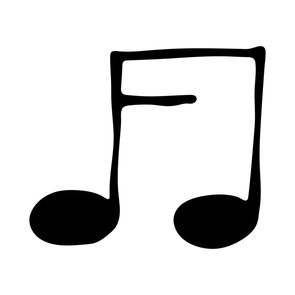 muziek- Notitie tekening. hand- getrokken musical symbool. single element voor afdrukken, web, ontwerp, decor, logo vector