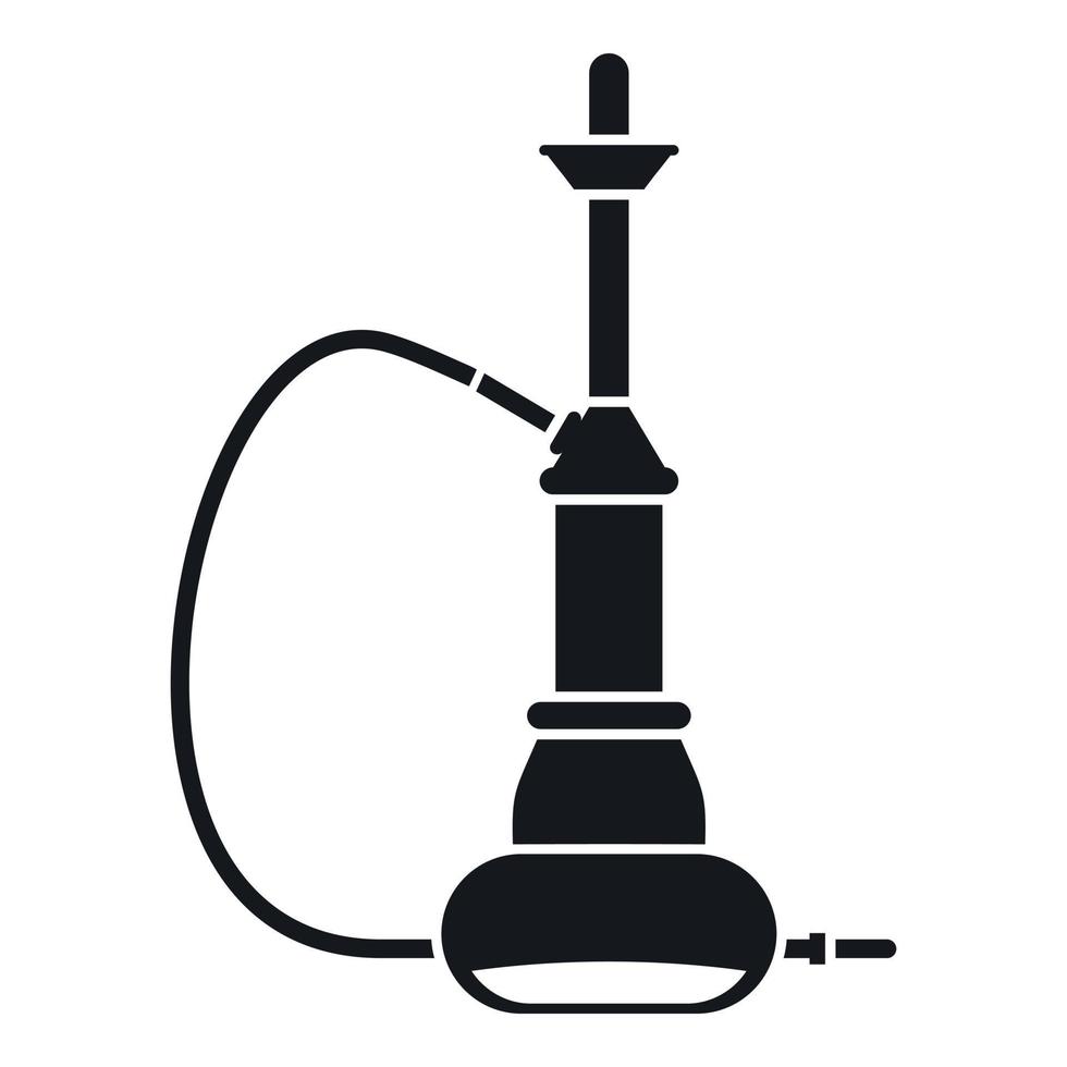 hookah icoon, gemakkelijk stijl vector