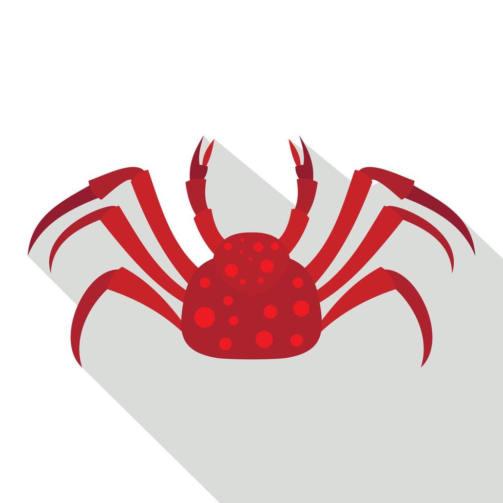 rood Alaska krab icoon, vlak stijl vector