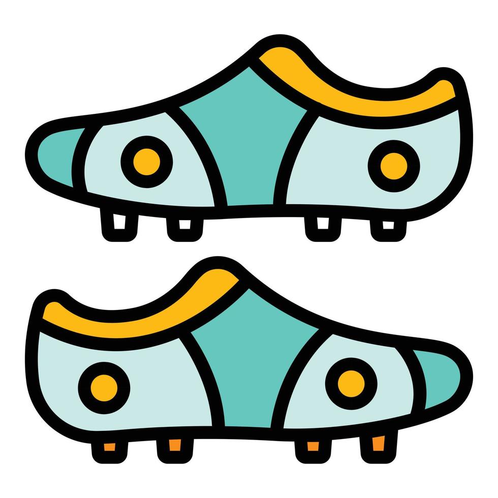Amerikaans voetbal laarzen icoon kleur schets vector