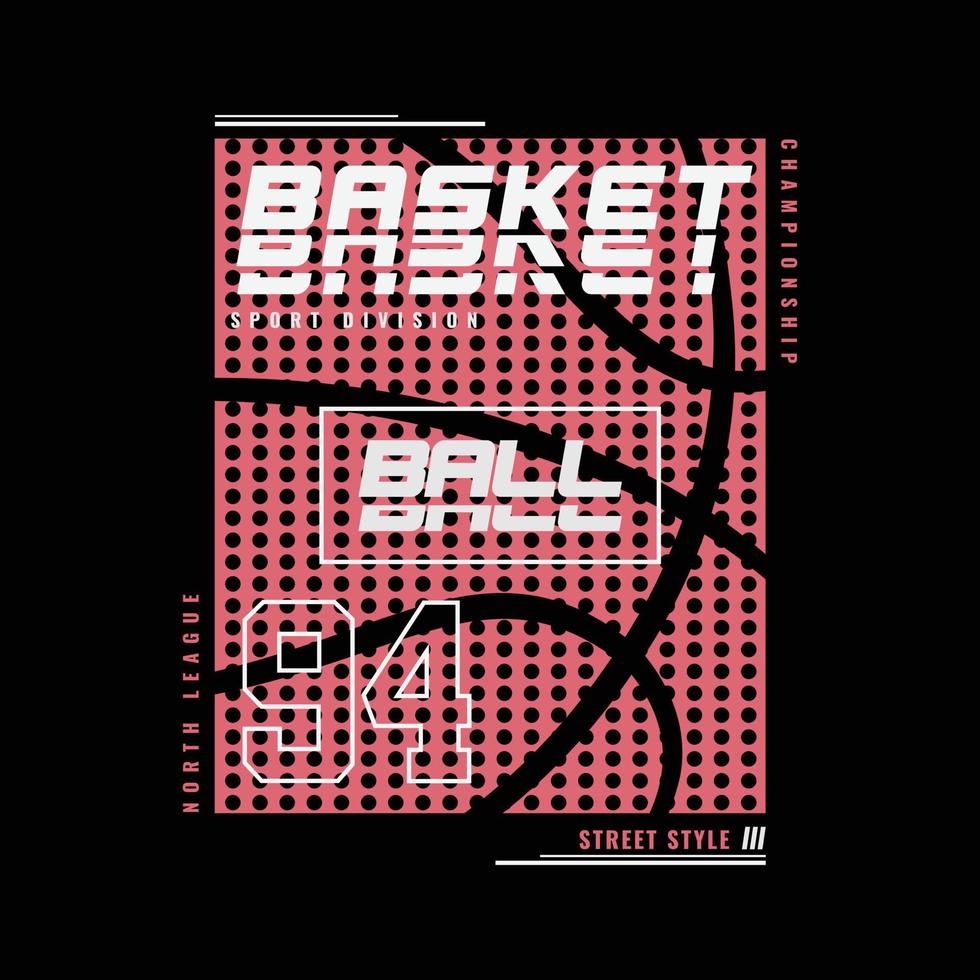 basketbal illustratie typografie. perfect voor het ontwerpen van t-shirts vector