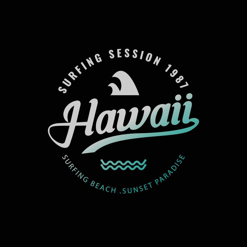 hawaii illustratie typografie. perfect voor het ontwerpen van een t-shirt vector