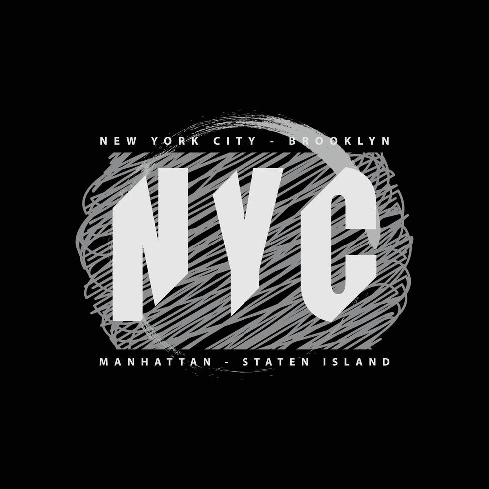 New York vectorillustratie en typografie, perfect voor t-shirts, hoodies, prints enz. vector