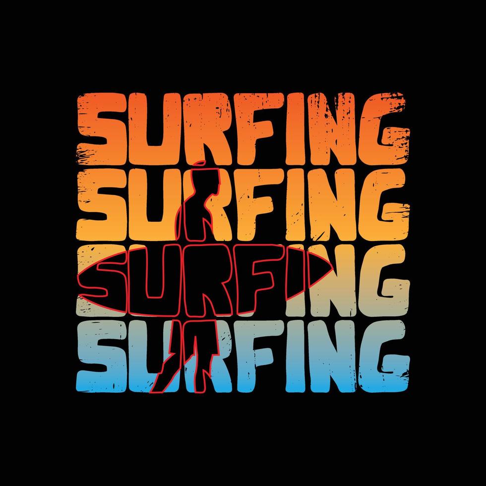 surfen illustratie typografie. perfect voor het ontwerpen van een t-shirt vector