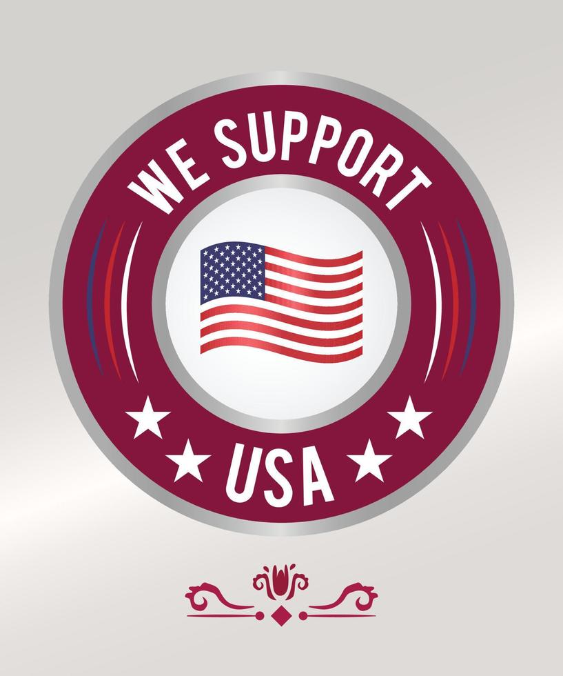 voetbal insigne vlag voor Verenigde Staten van Amerika fans vector