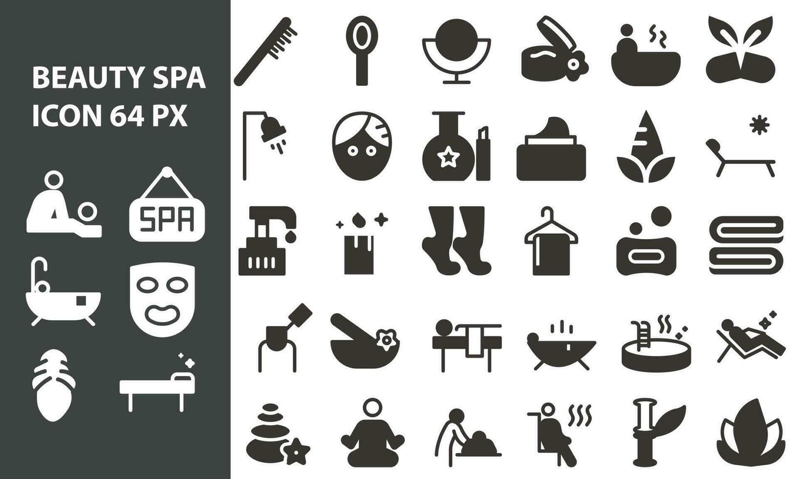 schoonheid en spa icoon illustratie, glyph icoon, silhouet vector ontwerp geschikt voor websites, appjes, en meer.