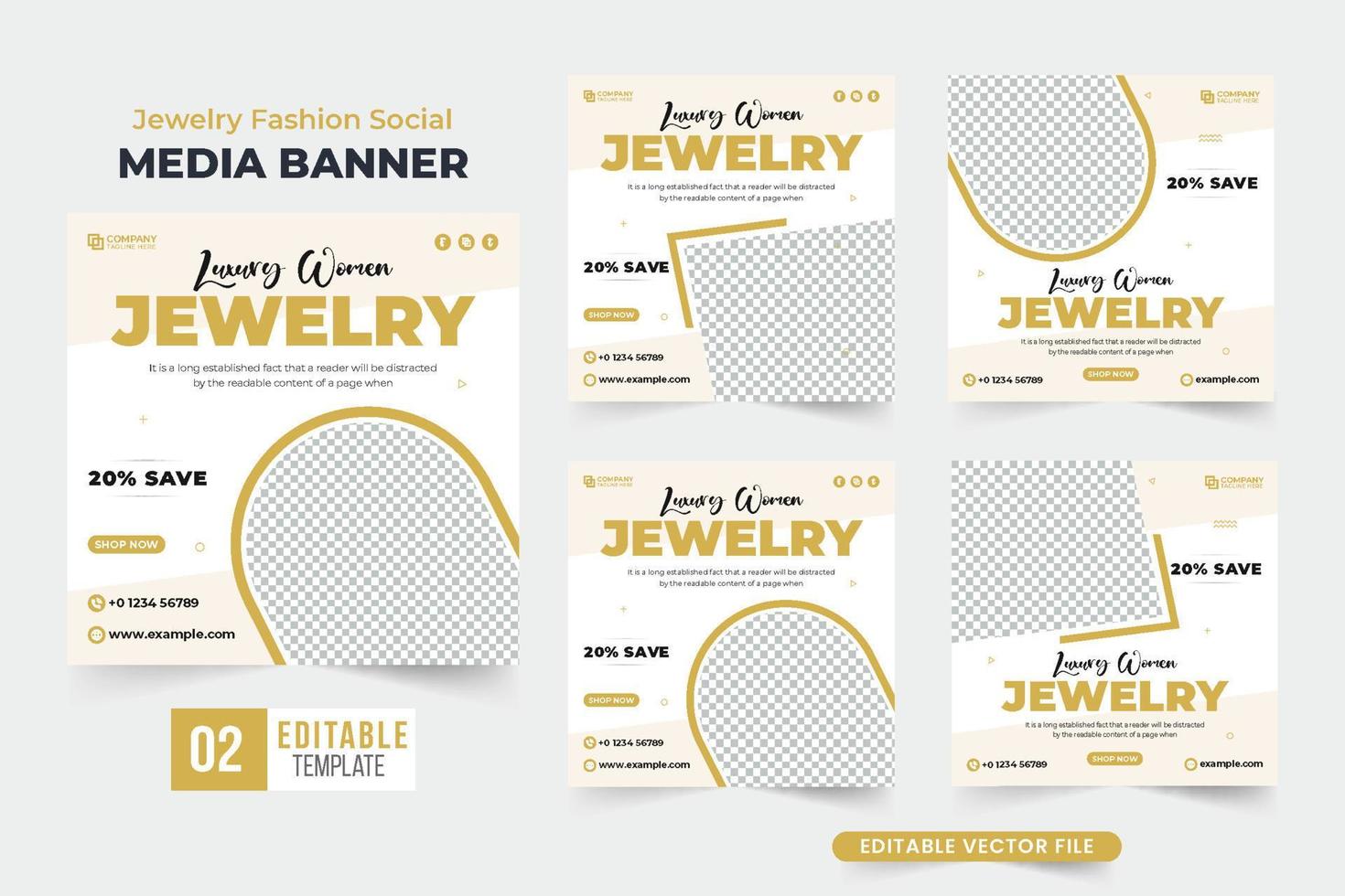 goud sieraden promotionele poster verzameling met donker en gouden kleuren. speciaal sieraden uitverkoop sjabloon bundel met meetkundig vormen. modern ornament bedrijf sociaal media post reeks vector. vector