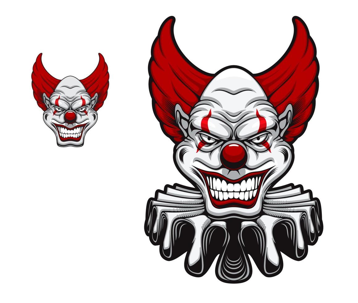 eng halloween circus clown karakter mascotte vector