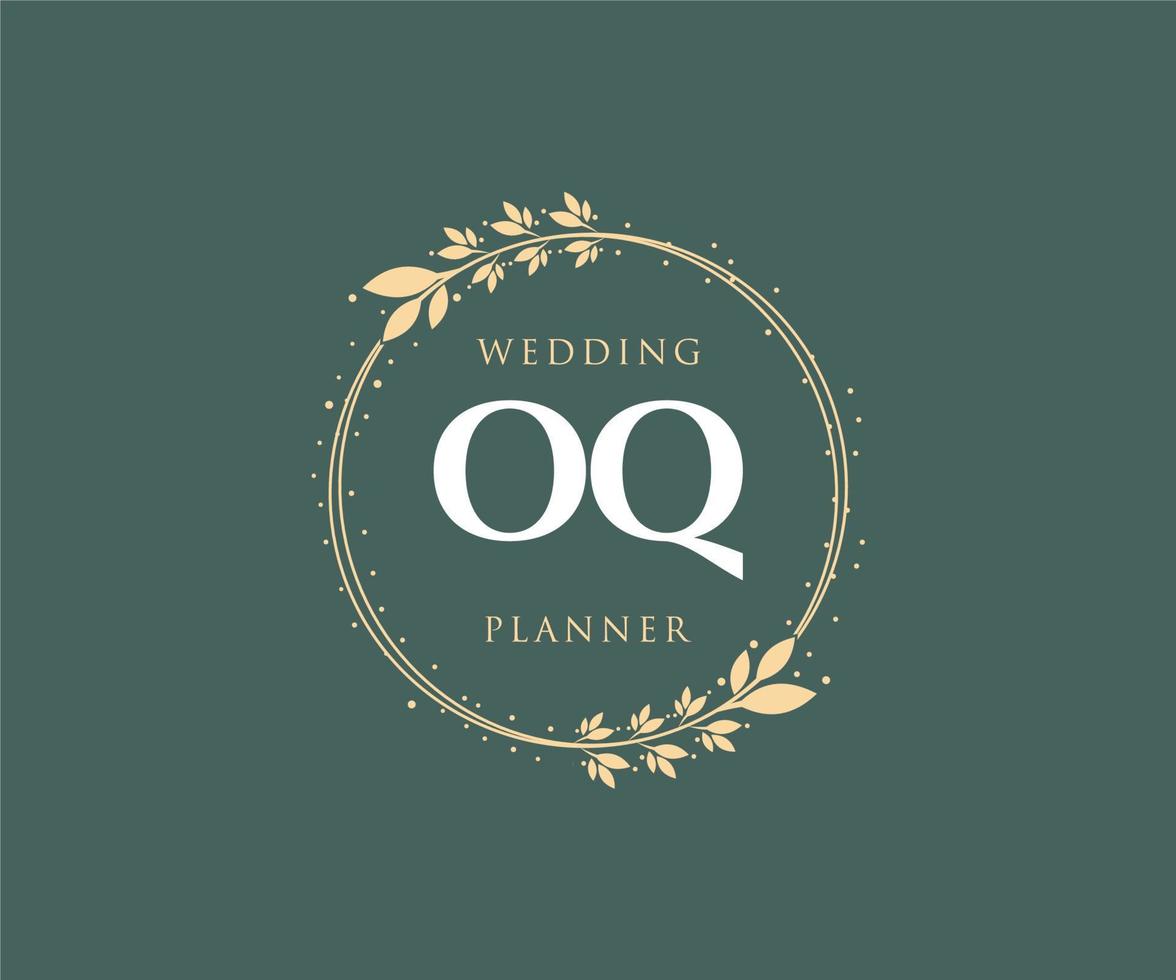 oke initialen brief bruiloft monogram logos verzameling, hand- getrokken modern minimalistisch en bloemen Sjablonen voor uitnodiging kaarten, opslaan de datum, elegant identiteit voor restaurant, boetiek, cafe in vector