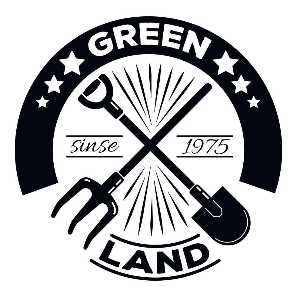 groen land- logo, gemakkelijk stijl vector