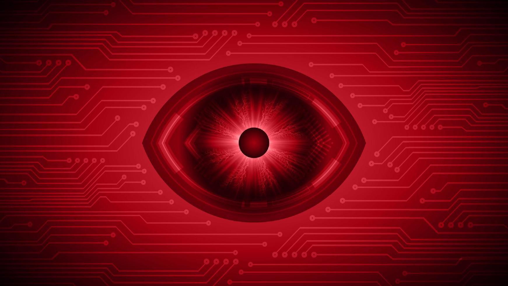 cyberveiligheid technologie achtergrond met oog vector