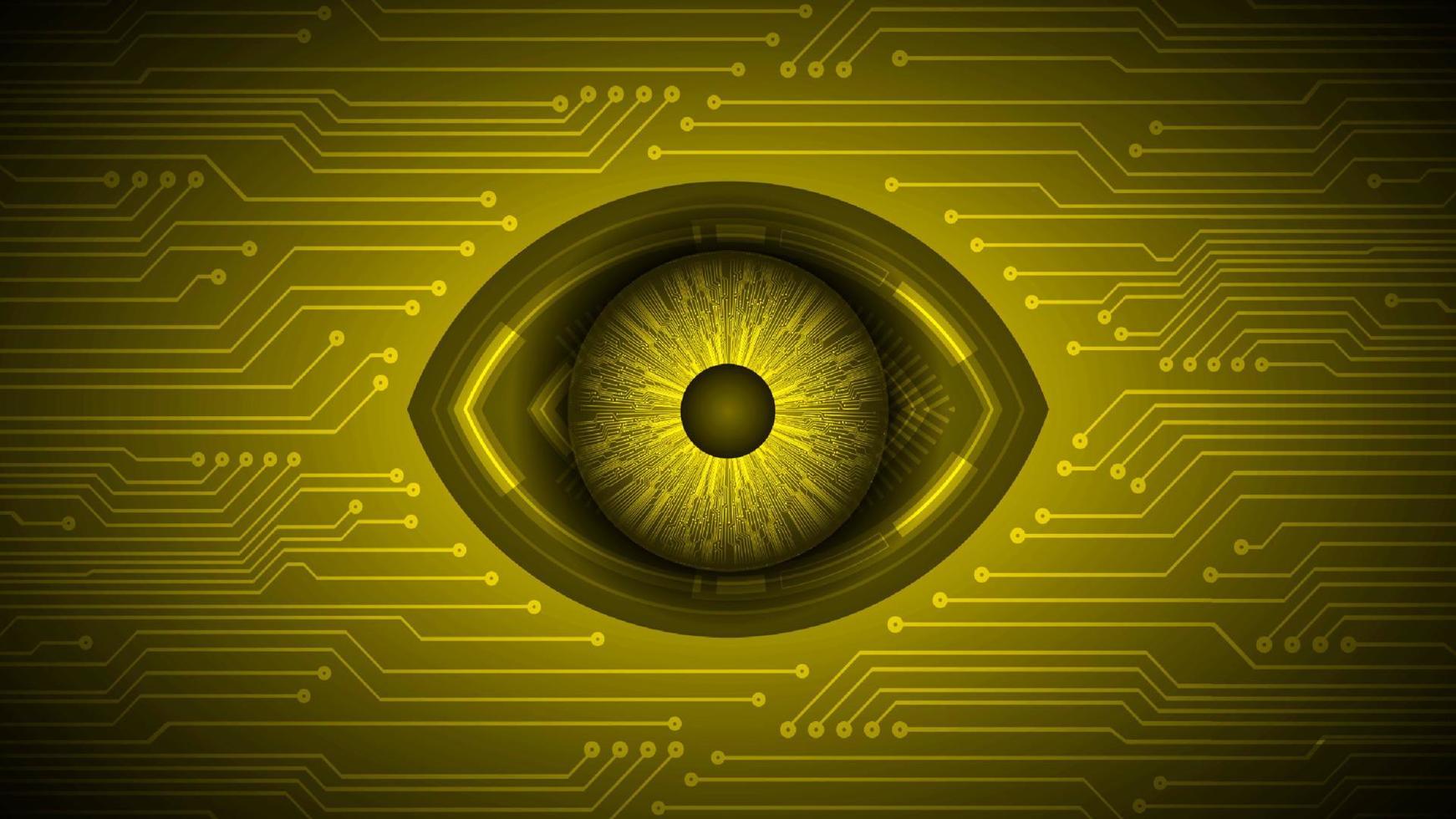 cyberveiligheid technologie achtergrond met oog vector