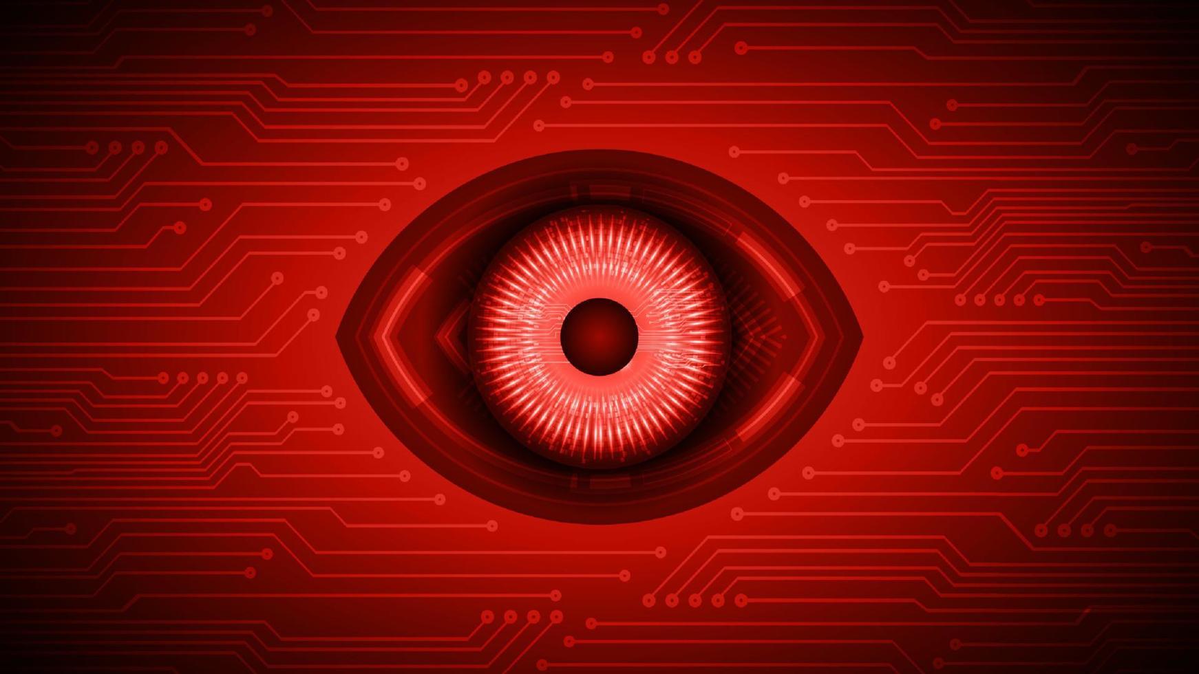 cyberveiligheid technologie achtergrond met oog vector