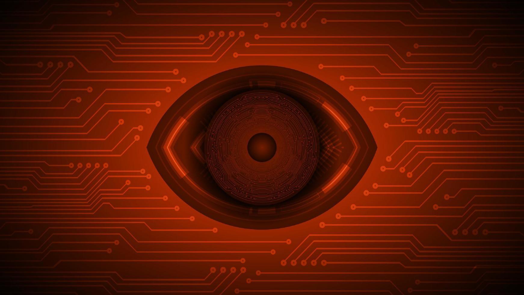 cyberveiligheid technologie achtergrond met oog vector