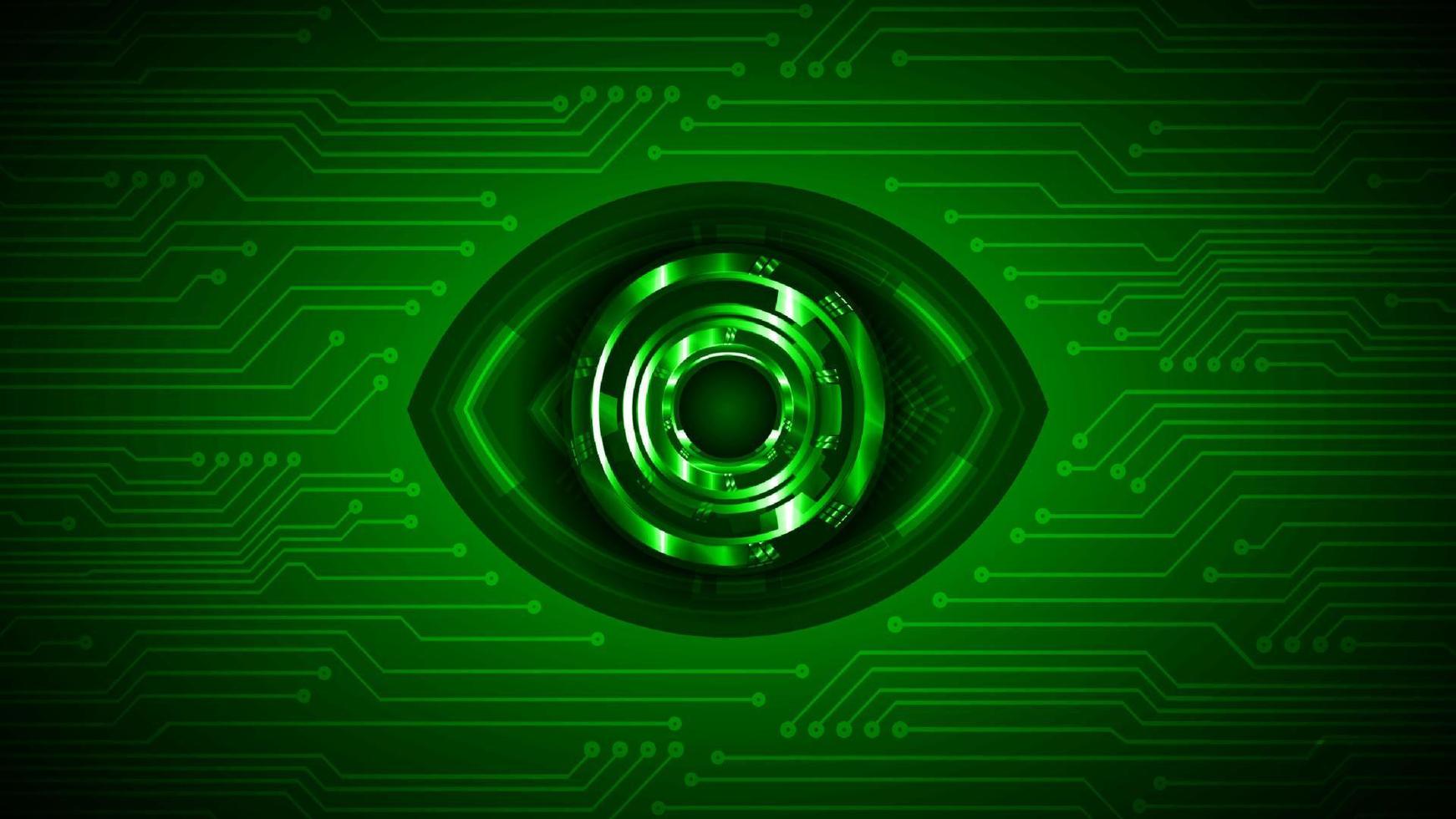 cyberveiligheid technologie achtergrond met oog vector