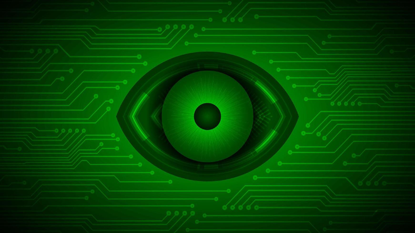 cyberveiligheid technologie achtergrond met oog vector