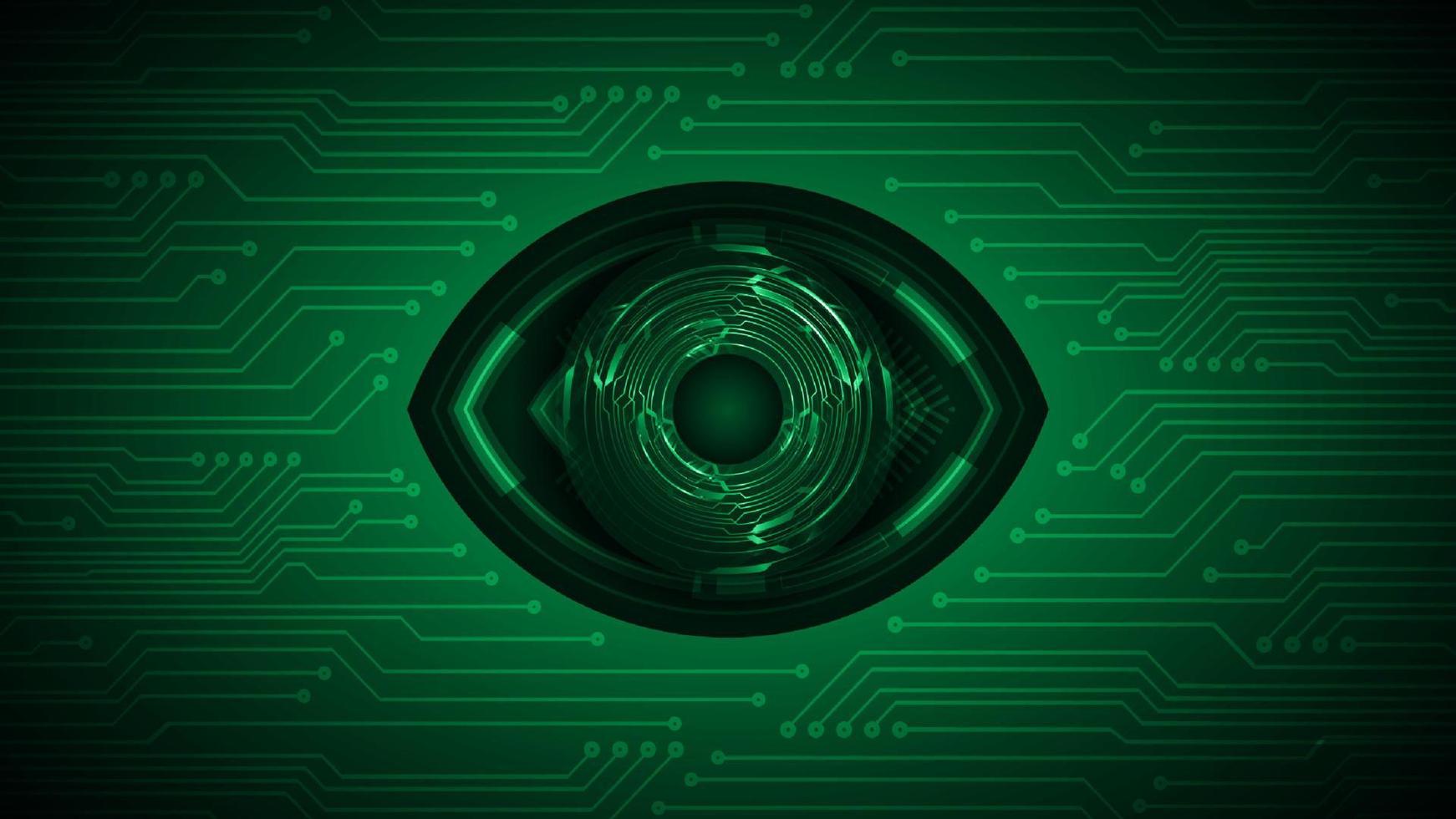 cyberveiligheid technologie achtergrond met oog vector