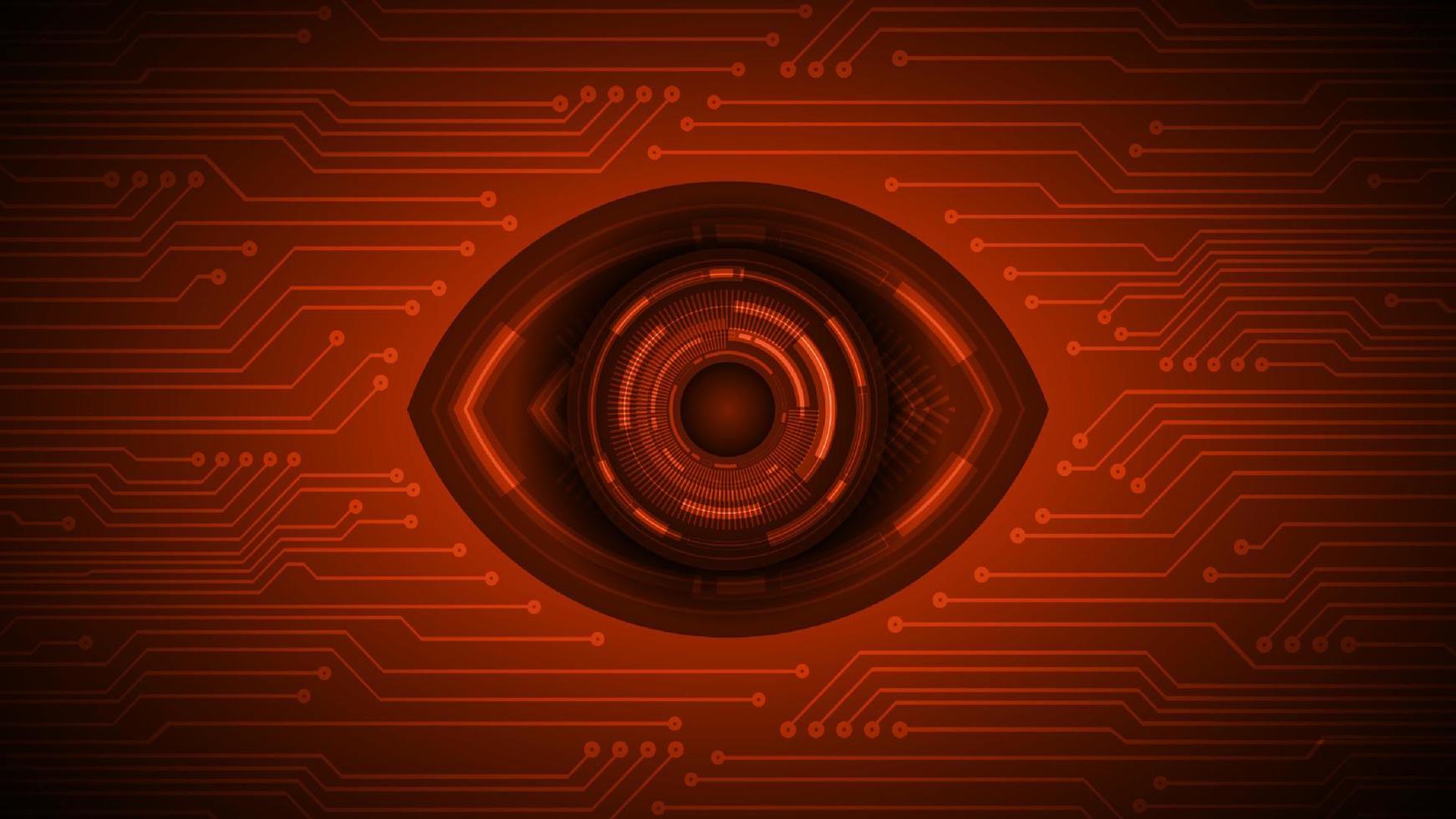 cyberveiligheid technologie achtergrond met oog vector