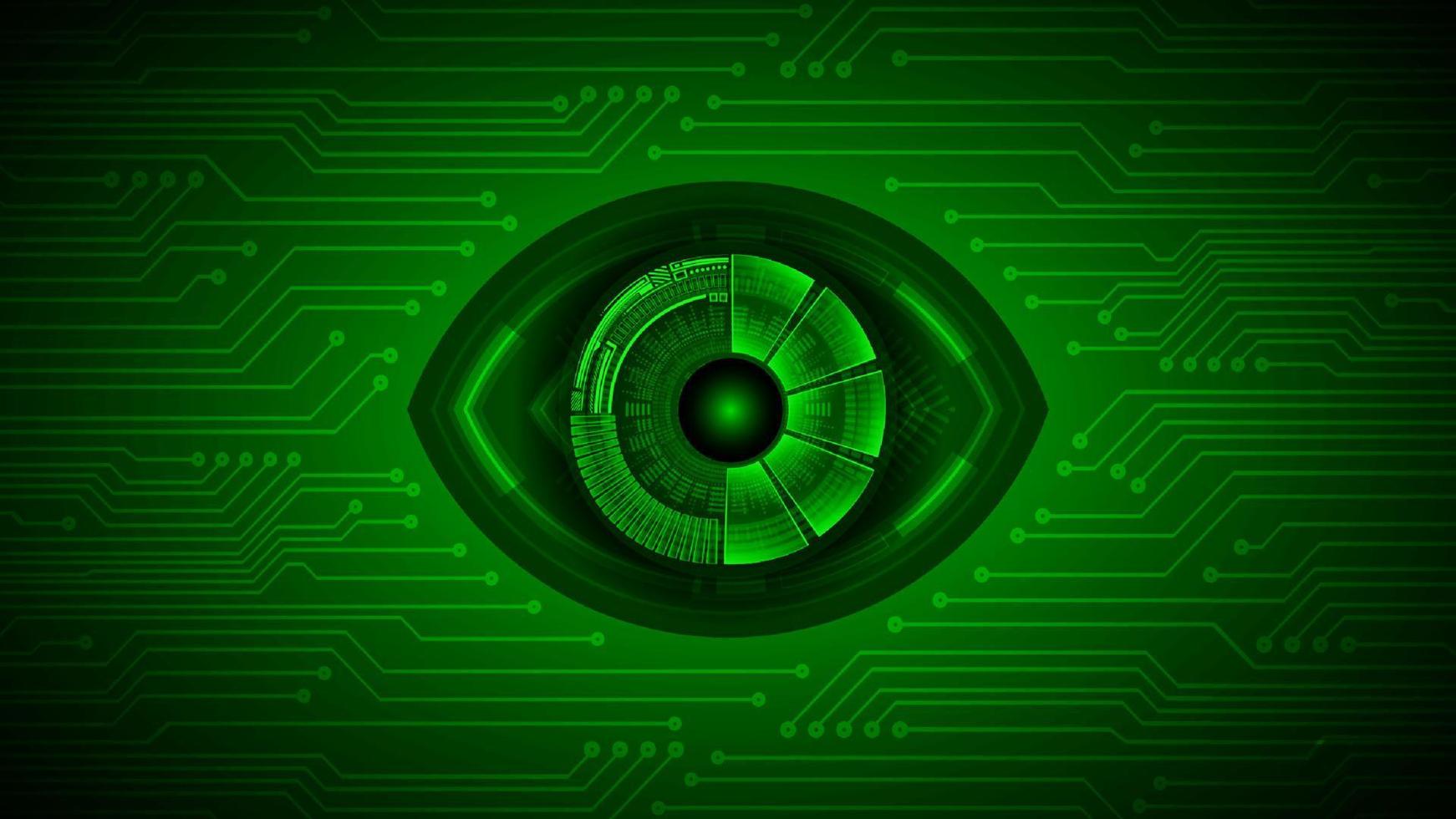 cyberveiligheid technologie achtergrond met oog vector