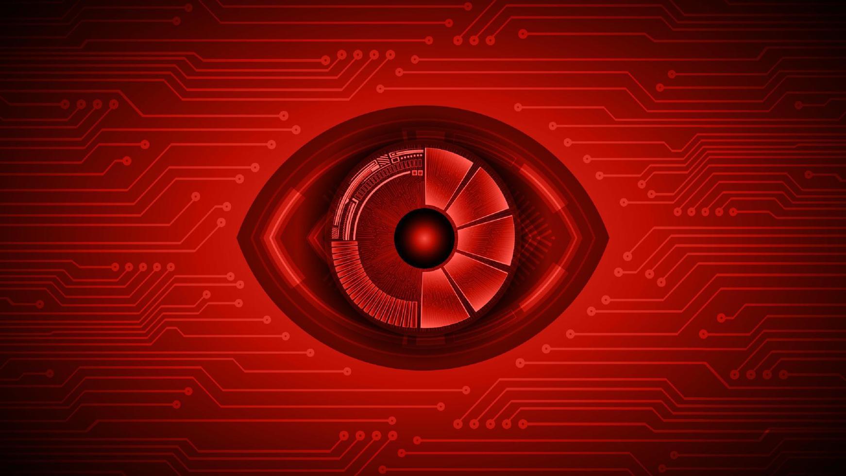 cyberveiligheid technologie achtergrond met oog vector