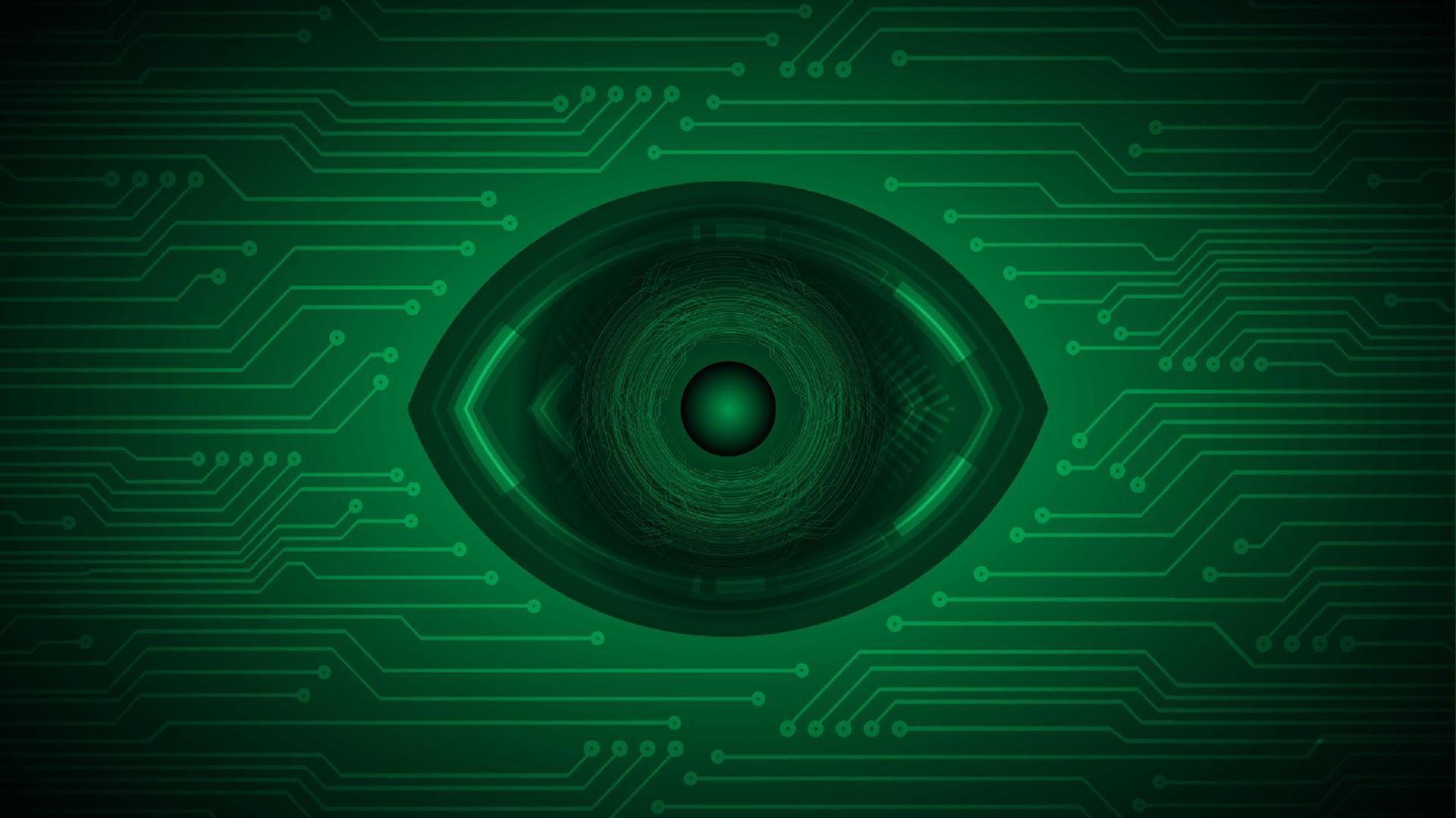 cyberveiligheid technologie achtergrond met oog vector