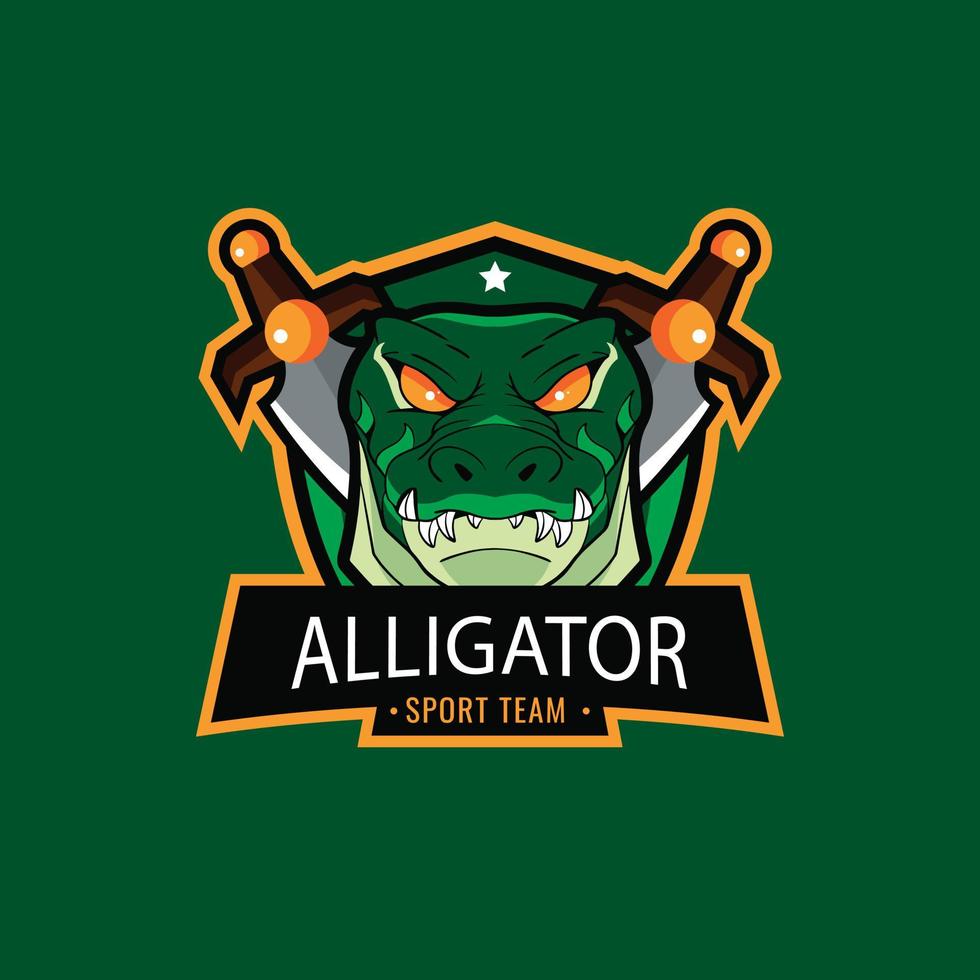 vlak alligator logo sjabloon vector