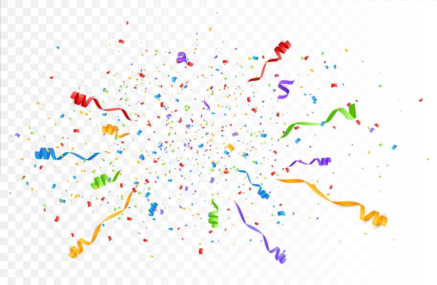 kleurrijk confetti geïsoleerd. feestelijk vector achtergrond