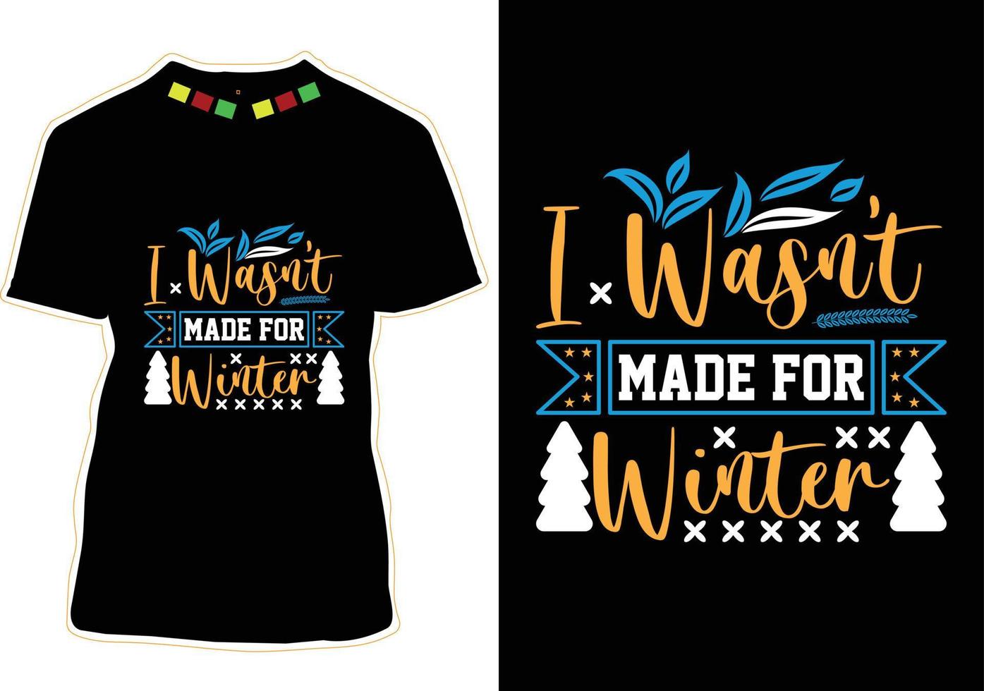 winter citaten t-shirt ontwerp vector