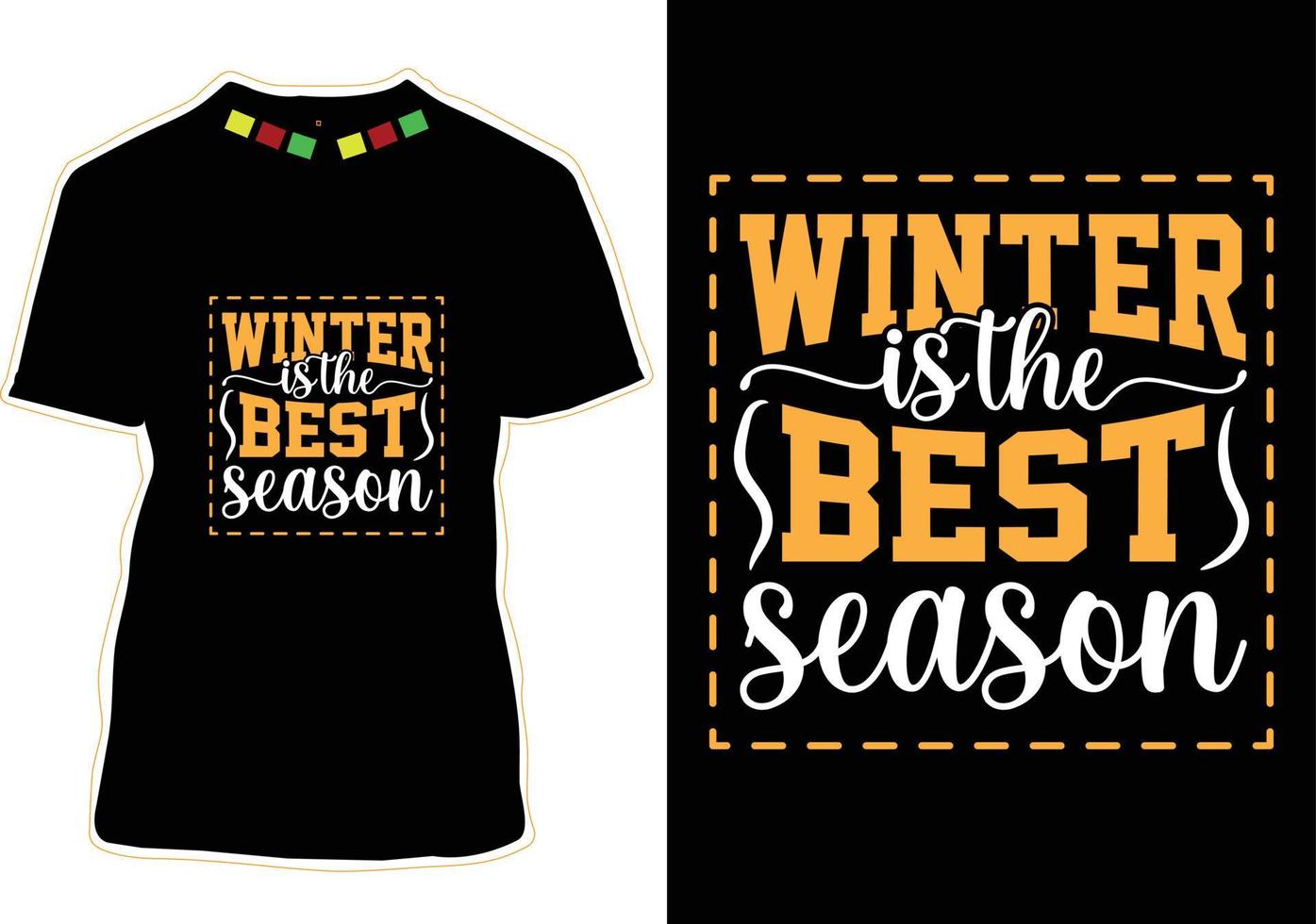 winter citaten t-shirt ontwerp vector