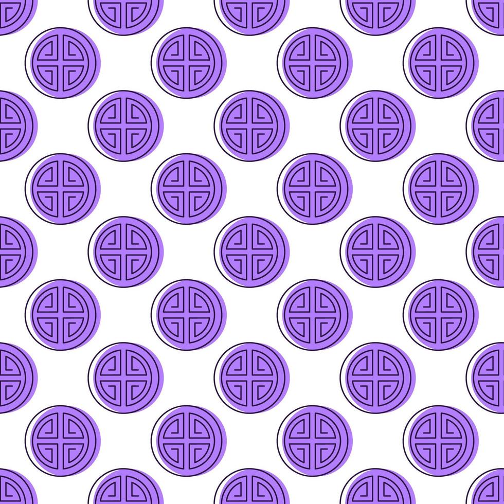Chinese nieuw jaar concept. vector naadloos patroon van paars Chinese symbool voor web plaatsen, plakkaten, textiel, kleding stof en andere oppervlakken