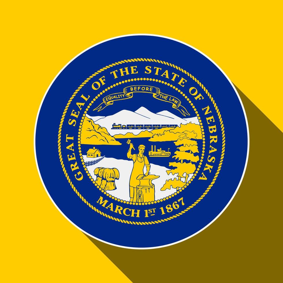Nebraska staat vlag. vector illustratie.