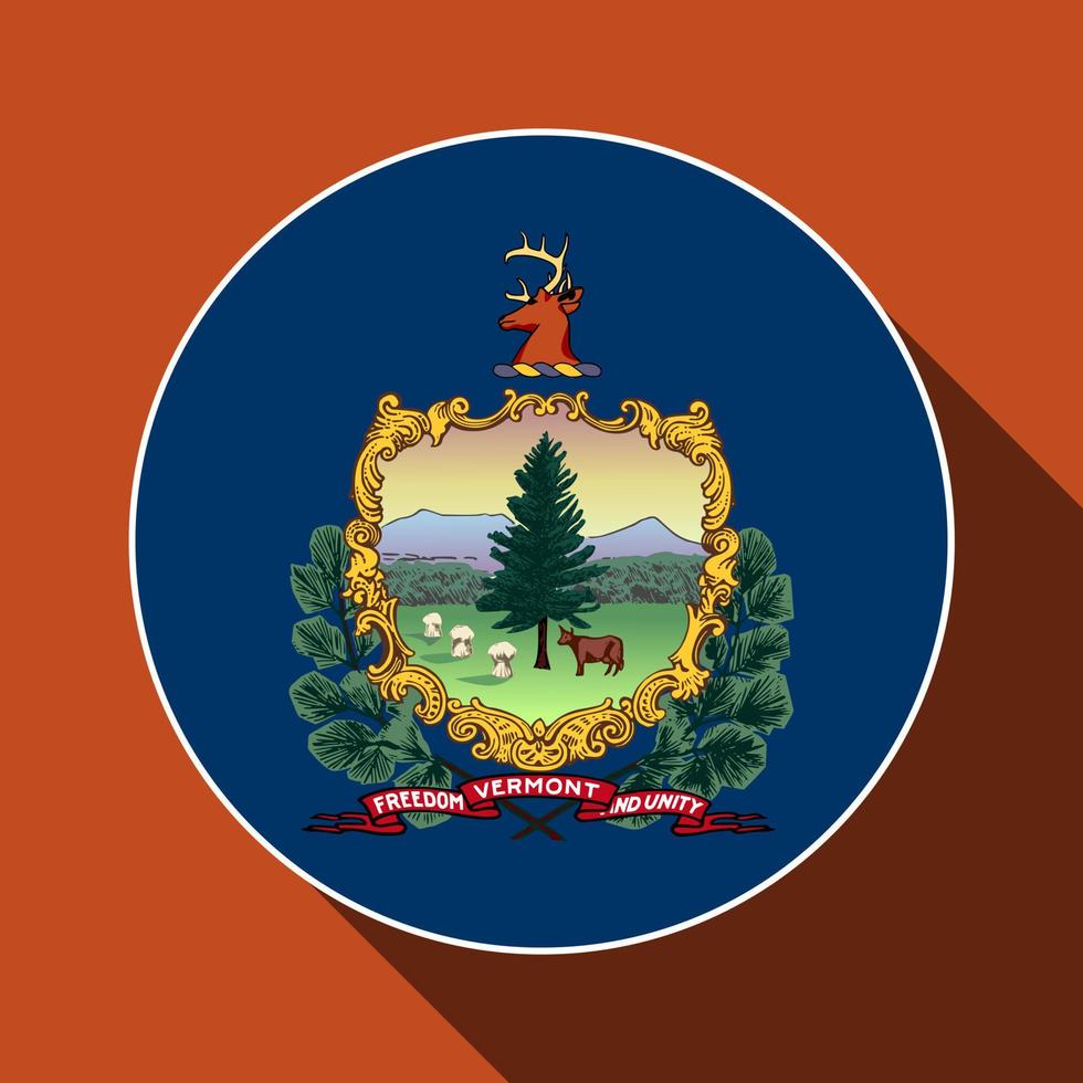 Vermont staat vlag. vector illustratie.