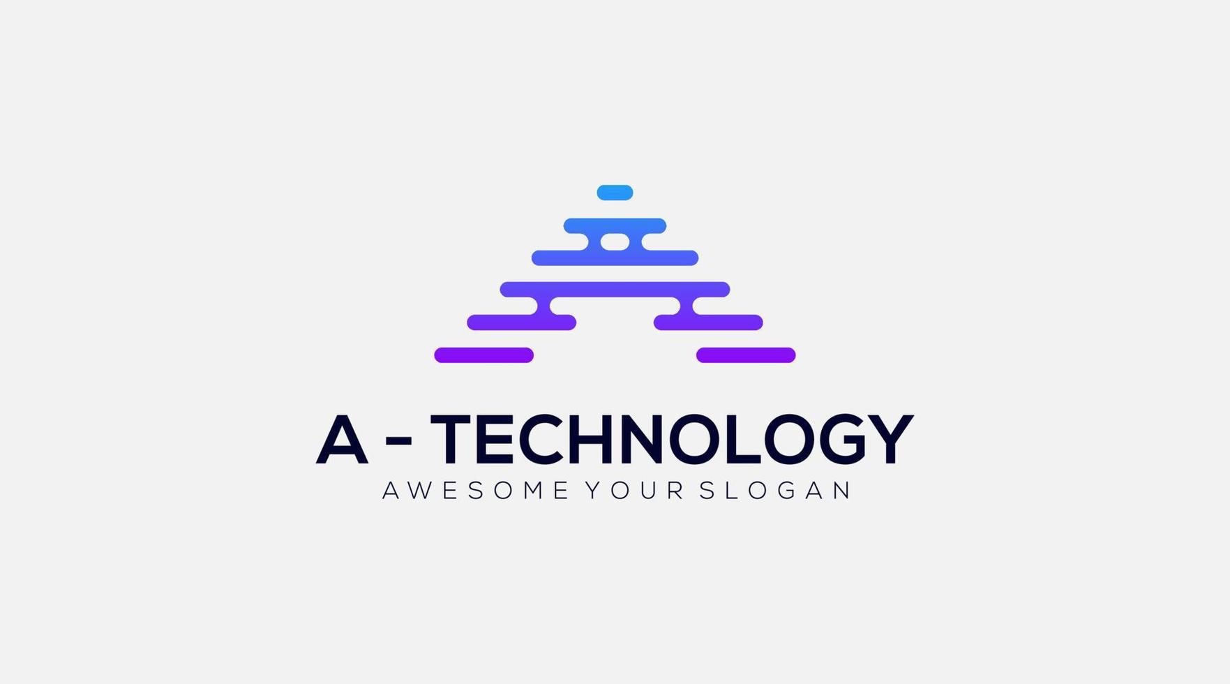 eerste brief een tech logo ontwerp icoon vector