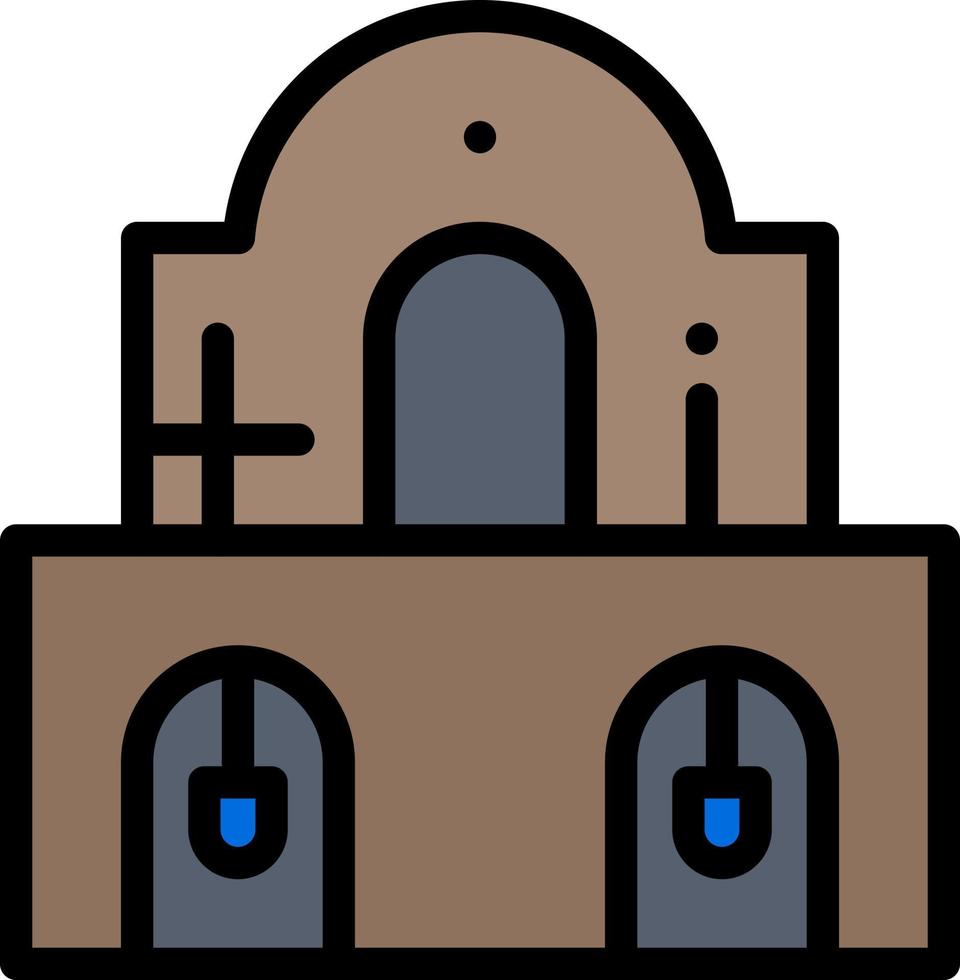 gebouw Kerstmis kerk Pasen bedrijf logo sjabloon vlak kleur vector