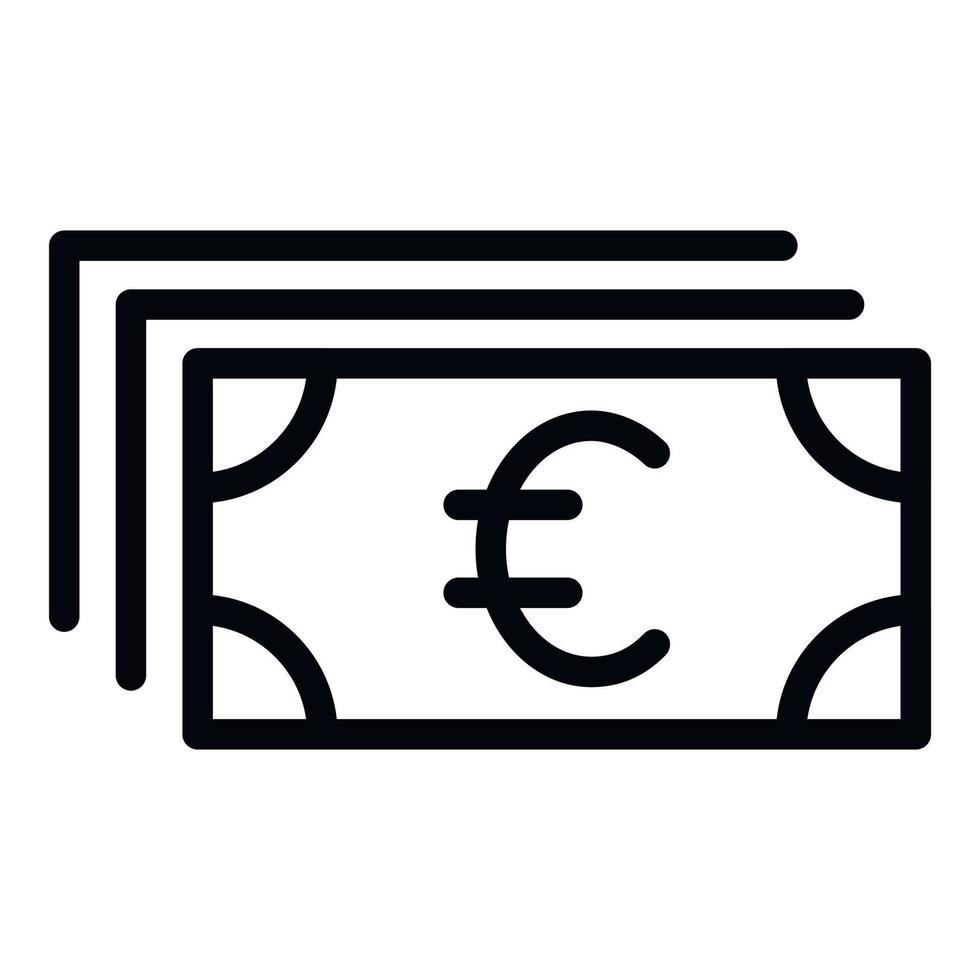 stack van euro icoon, schets stijl vector