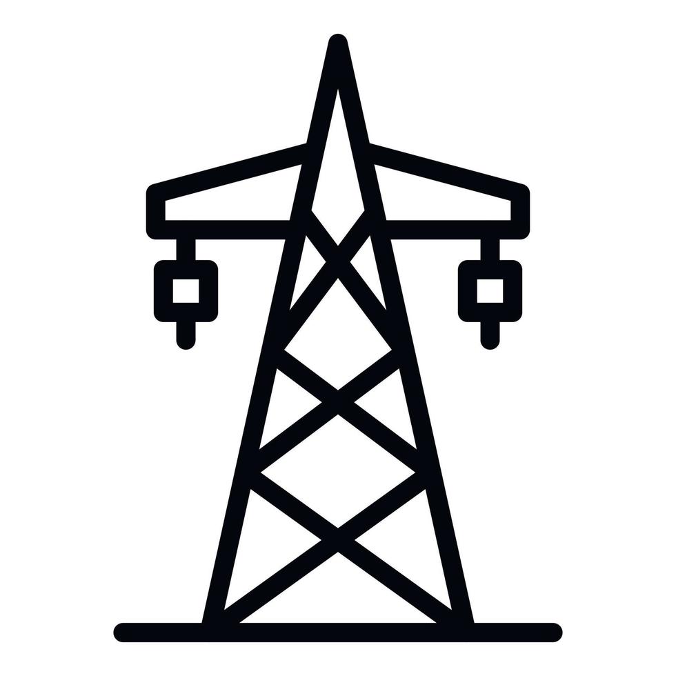 elektrisch macht toren icoon, schets stijl vector