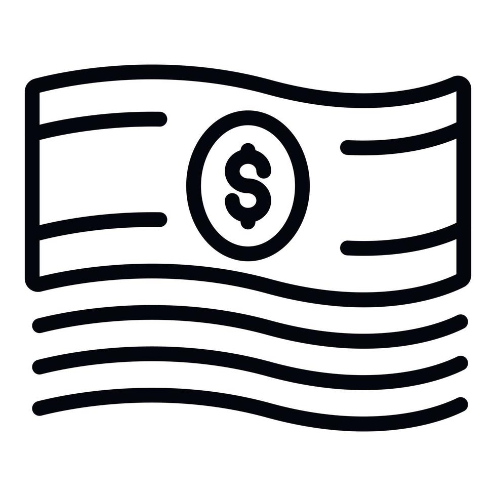 contant geld geld icoon, schets stijl vector