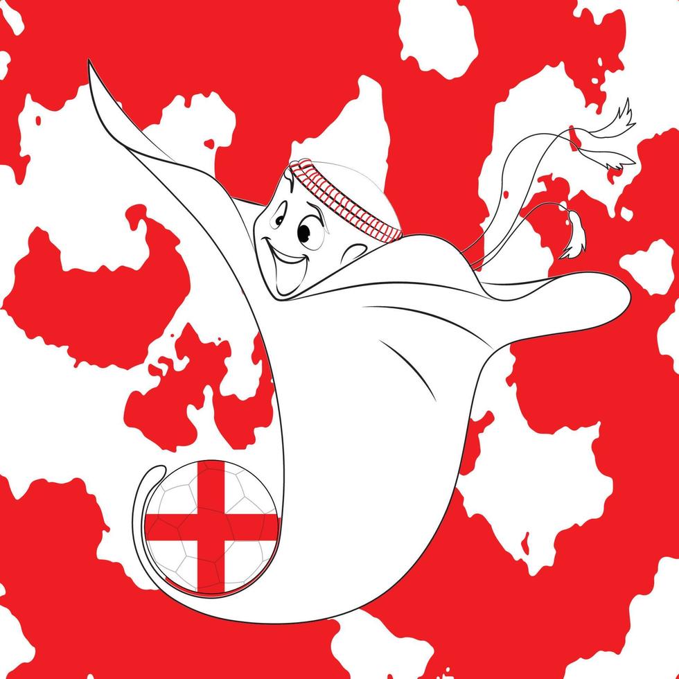 mascotte met Engeland vlag vector