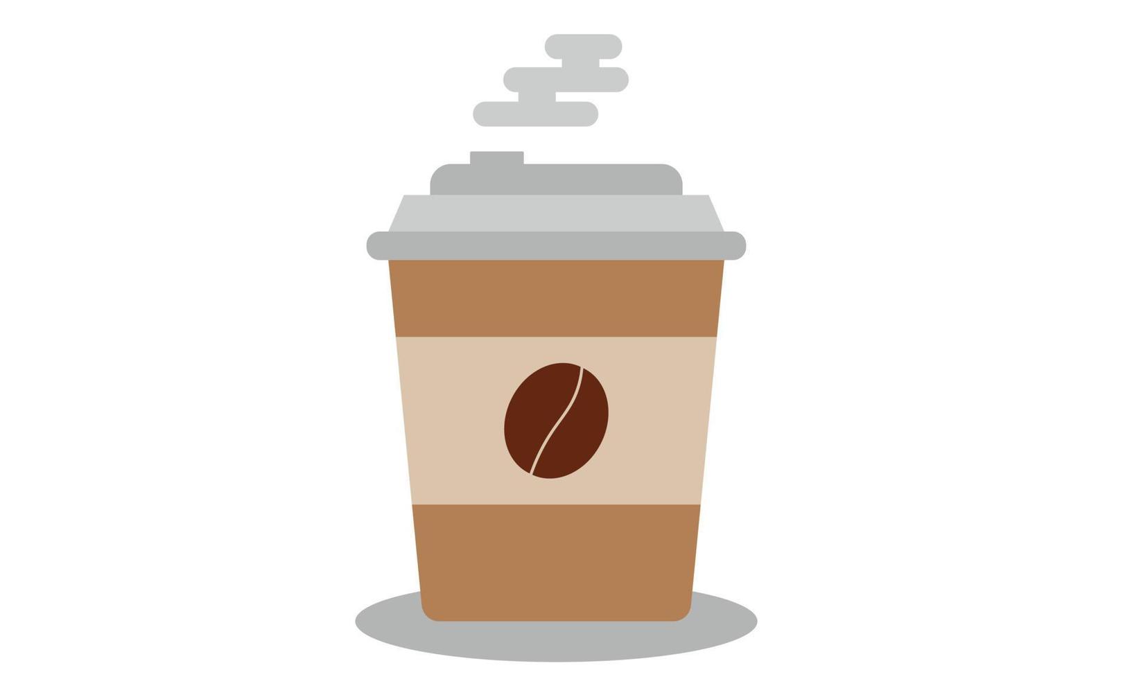 koffie kop illustratie geïsoleerd Aan achtergrond. plastic koffie kop met heet koffie in vlak stijl vector