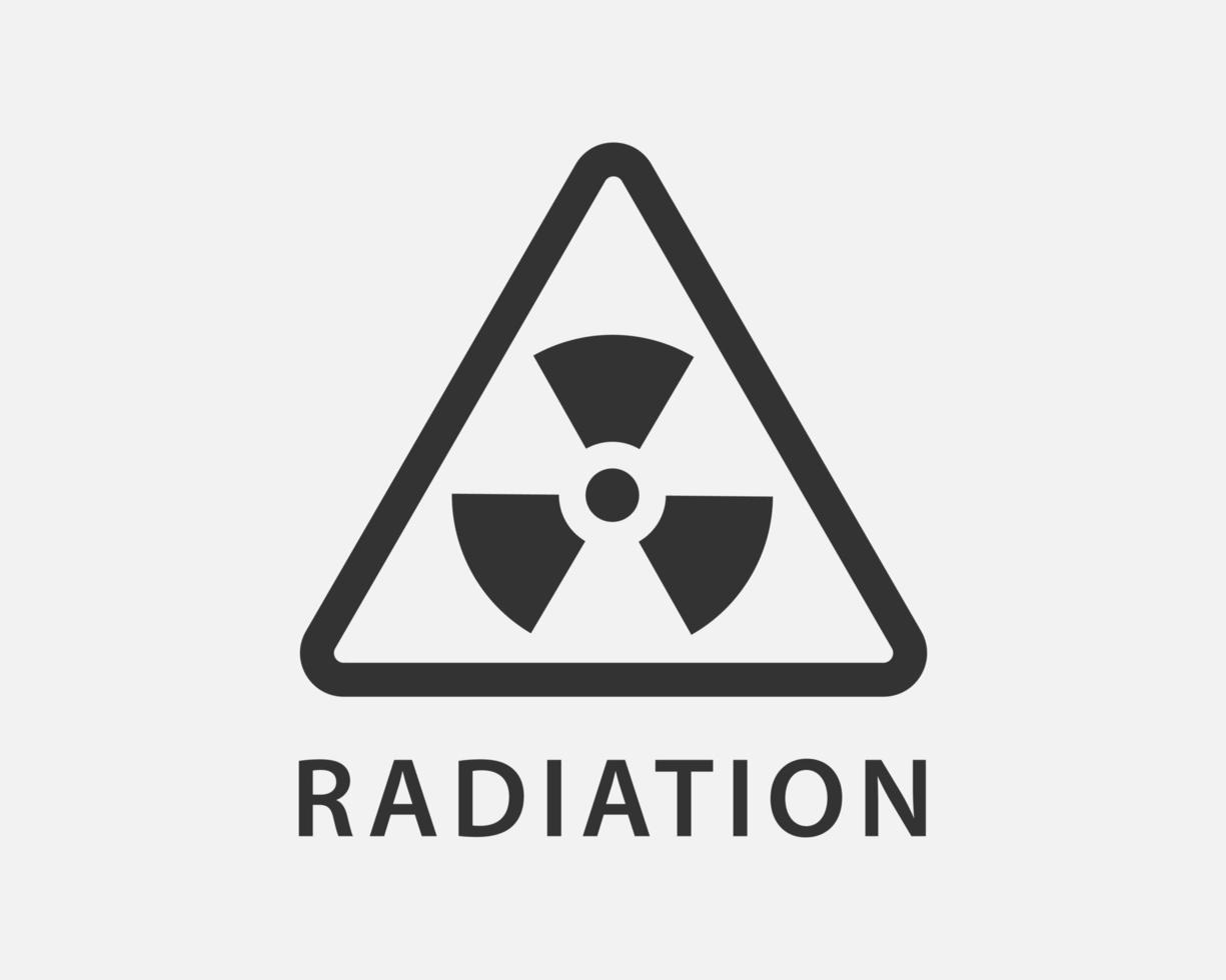 straling icoon vector. waarschuwing radioactief teken Gevaar symbool. vector