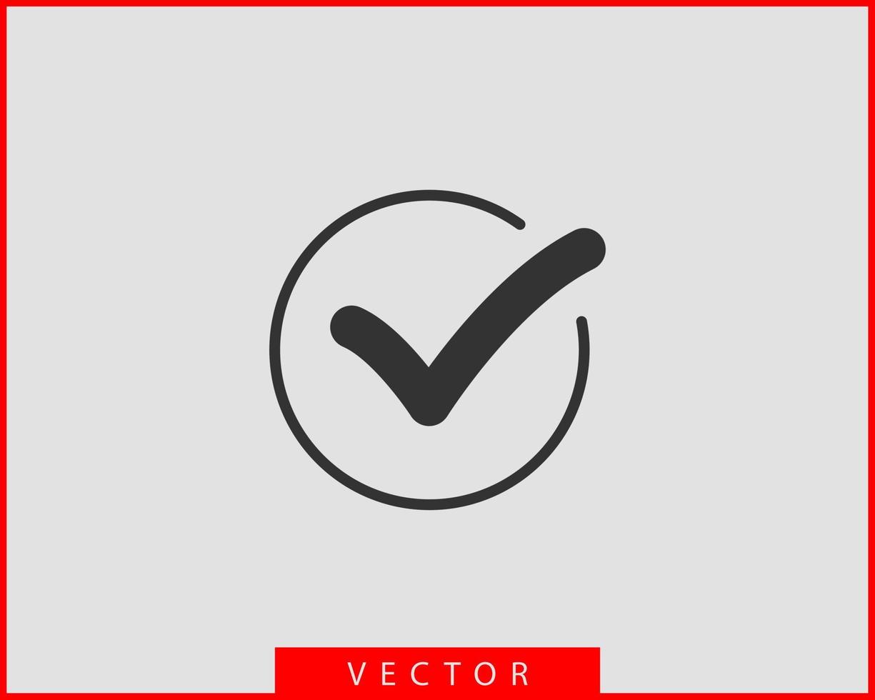 controleren Mark icoon vector symbool ontwerp element.