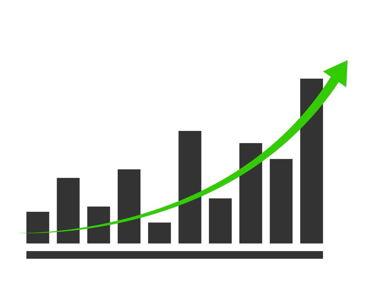 grafieken en grafieken vector. diagram icoon sjabloon. vector