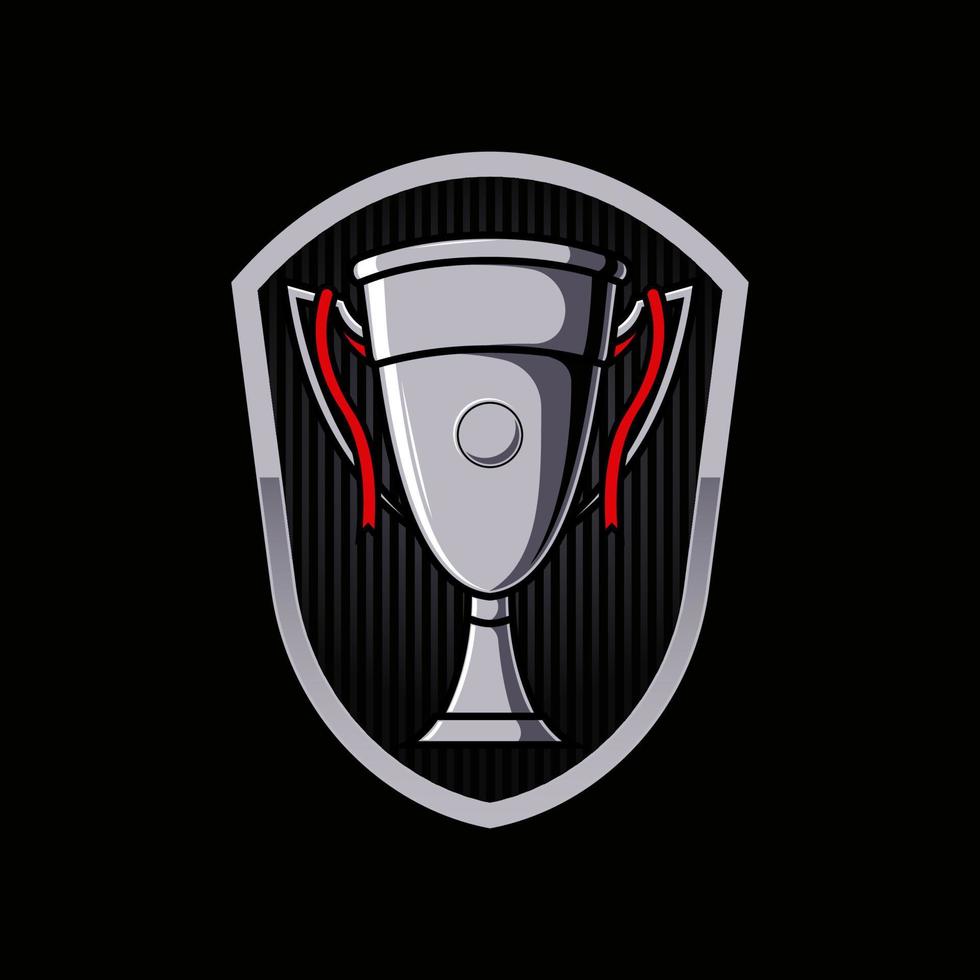 zilver trofee logo insigne vector