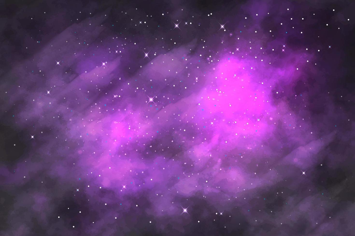 ruimte achtergrond met sterrenstof en schijnend sterren. realistisch kleurrijk kosmos met nevel en melkachtig manier. Purper heelal achtergrond. mooi buitenste ruimte. eindeloos universum. vector illustratie