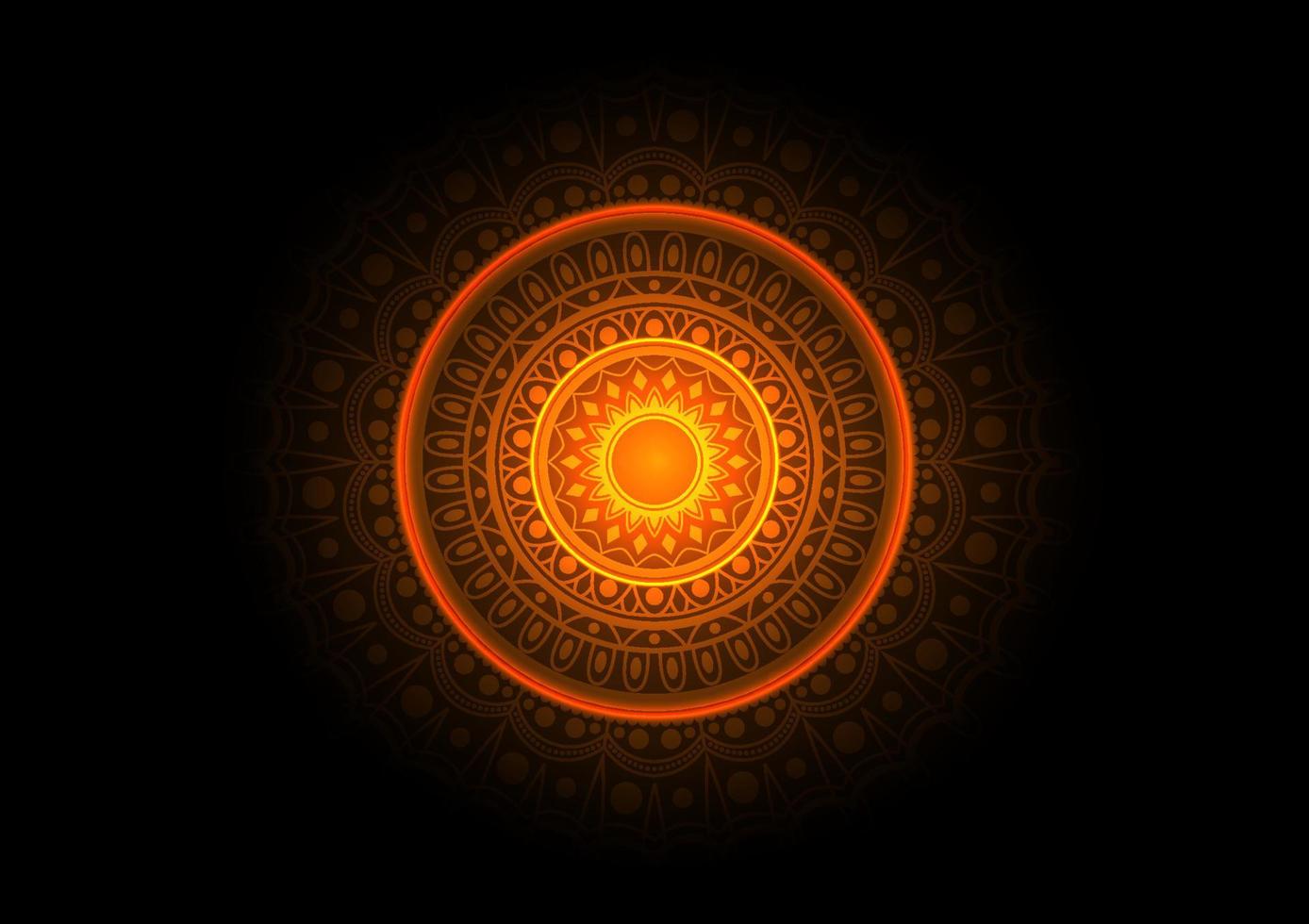 mandala licht goud symmetrie geometrie luxe mooi decoratie achtergrond vector