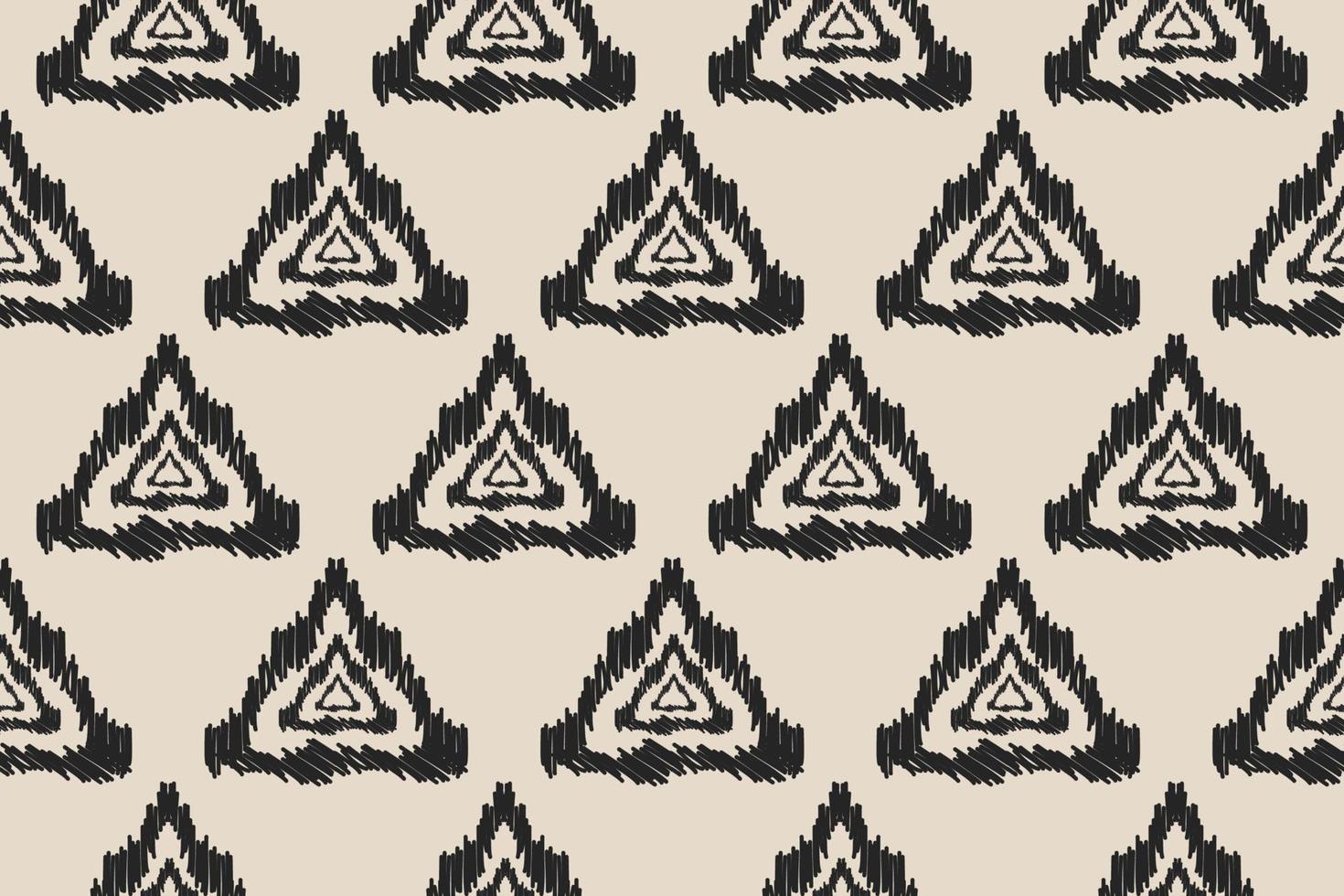 etnisch ikat naadloos patroon in stam. aztec meetkundig ornament afdrukken. kleding stof driehoek patroon. vector