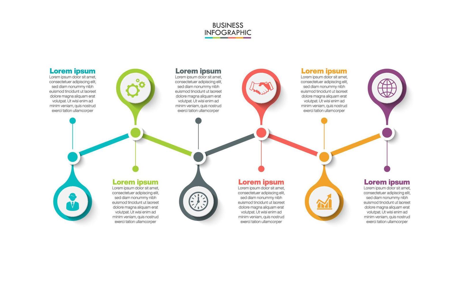 presentatie zakelijke infographic sjabloon vector