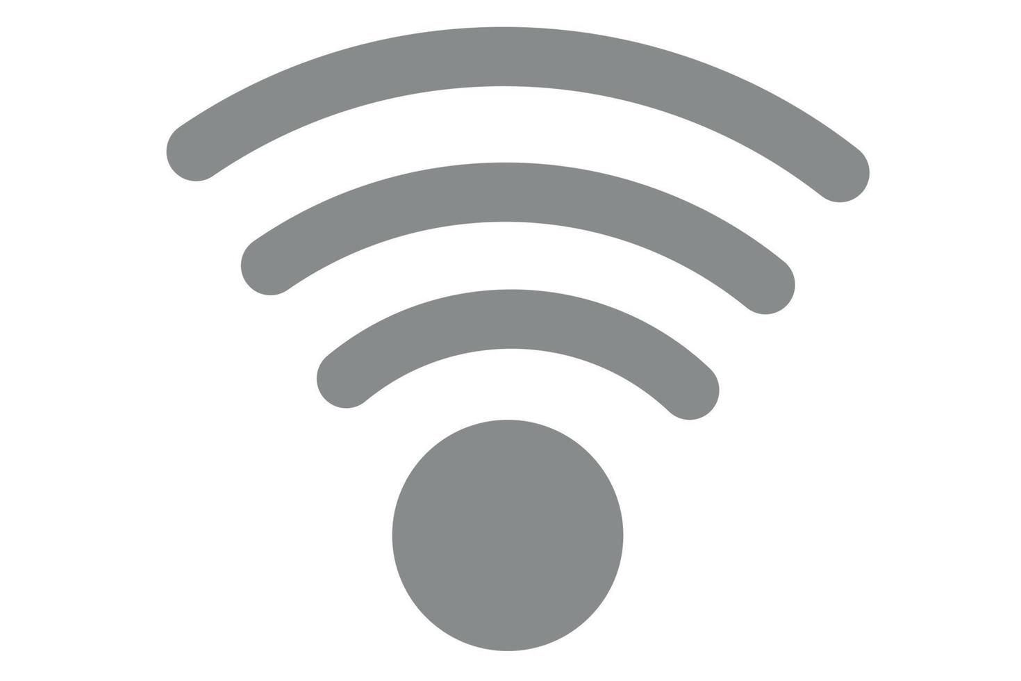 Wifi, Wifi, draadloze internetten. vector illustratie, in grijs, geïsoleerd Aan een wit achtergrond
