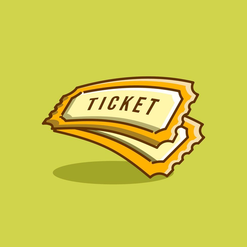 ticket illustratie in tekenfilm stijl Aan geïsoleerd achtergrond. ticket concept icoon vector